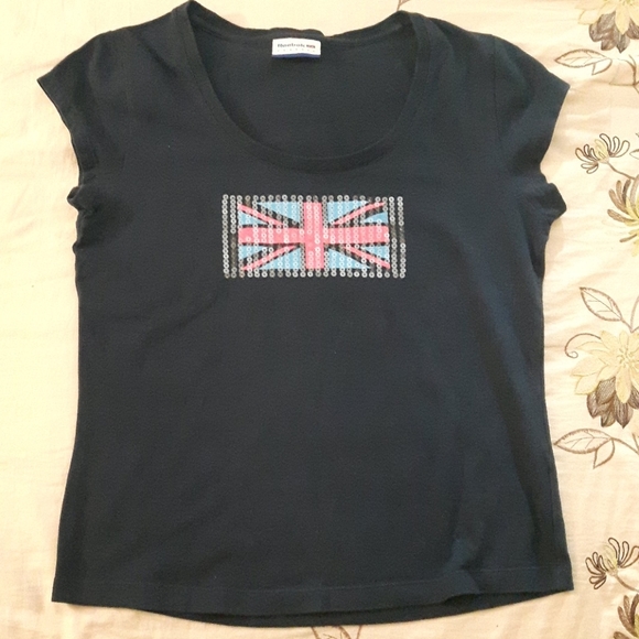 Size m Reebok Sequin British flag t-shirt size - Picture 8 of 13